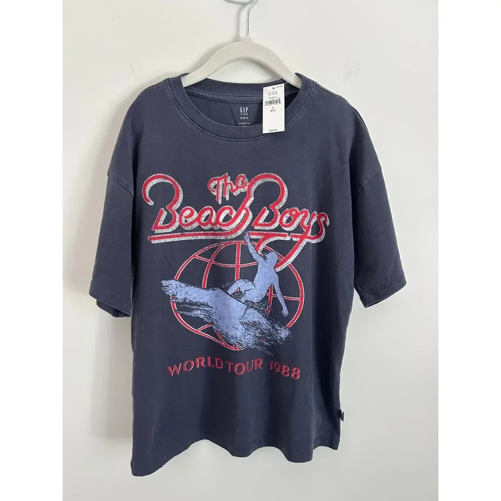 GAP The Beach Boys Graphic T-Shirt Short Sleeve Tee NWT Size Small 6/7 Band Tee